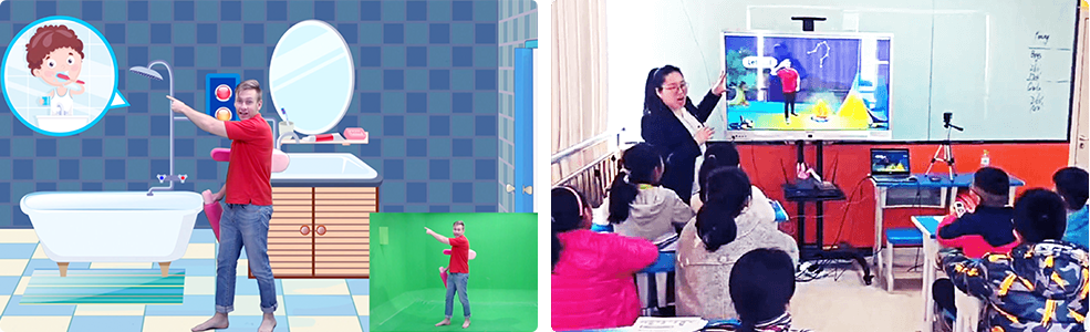 北京中关村外教集团虚拟演播室